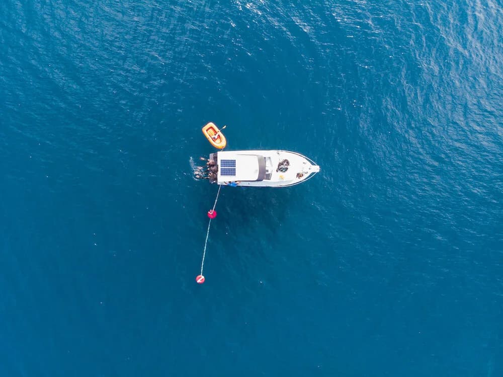 Boat shot from birdseye view