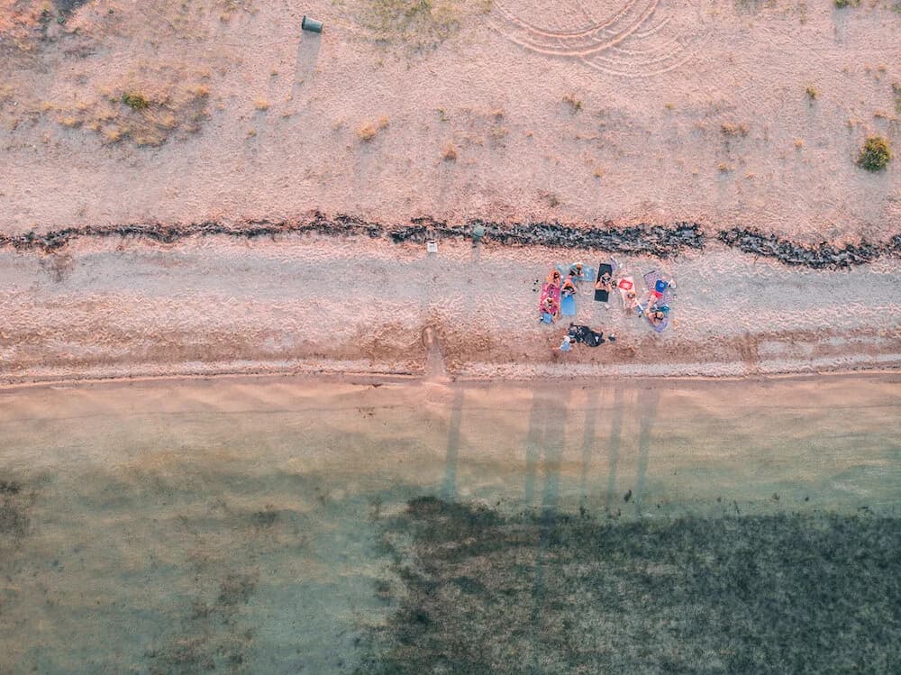 Beach shot from birdseye view